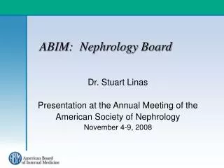 ABIM: Nephrology Board
