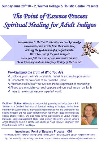 The Point of Essence Process Spiritual Healing for Adult Indigos