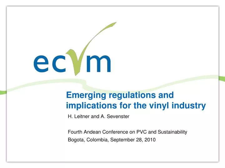 emerging regulations and implications for the vinyl industry