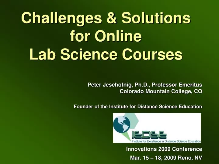 challenges solutions for online lab science courses