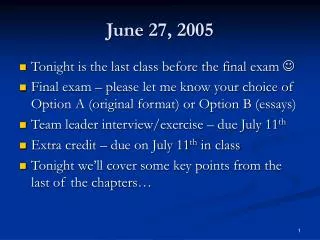 June 27, 2005