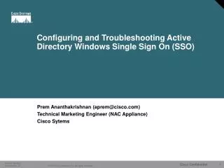 Configuring and Troubleshooting Active Directory Windows Single Sign On (SSO)