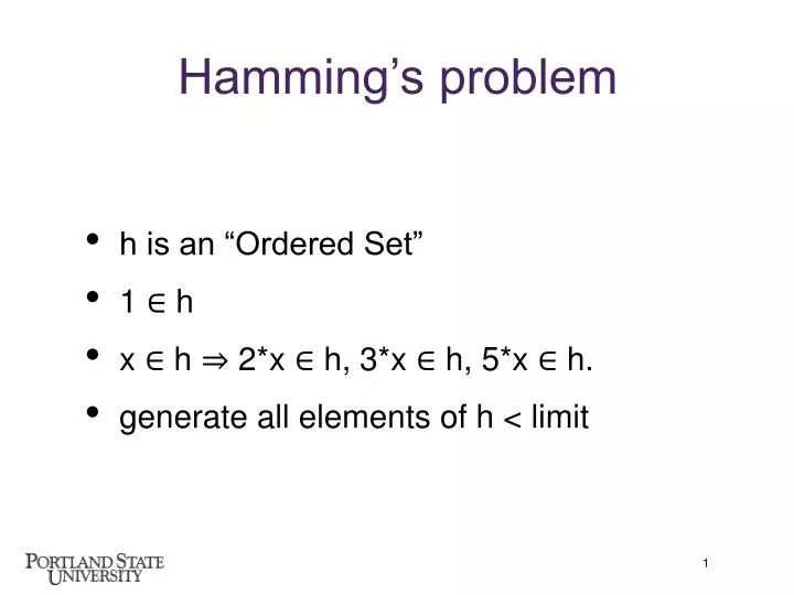 hamming s problem