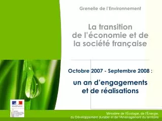 Ministère de l'Écologie, de l'Énergie, du Développement durable et de l'Aménagement du territoire