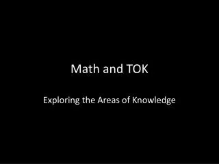 Math and TOK