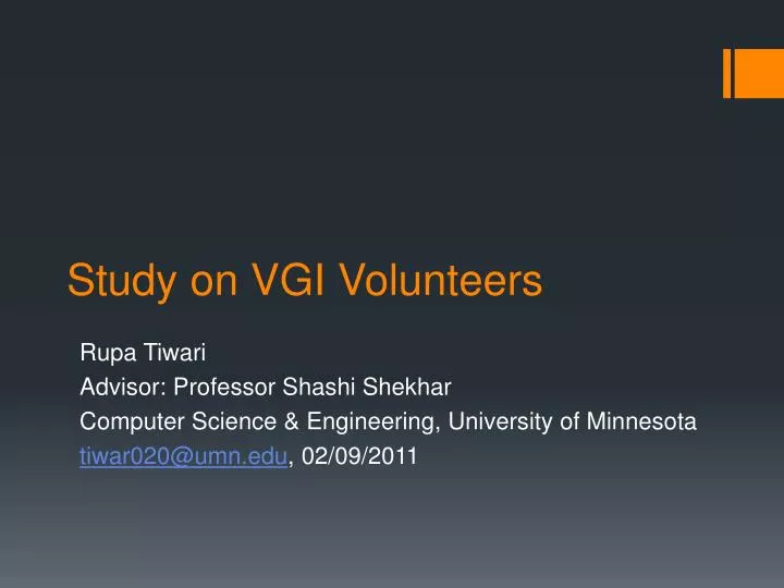 study on vgi volunteers