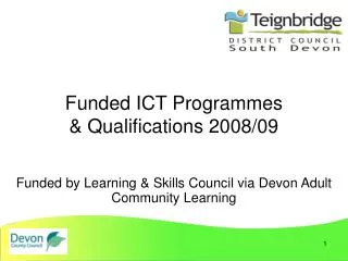 Funded ICT Programmes &amp; Qualifications 2008/09