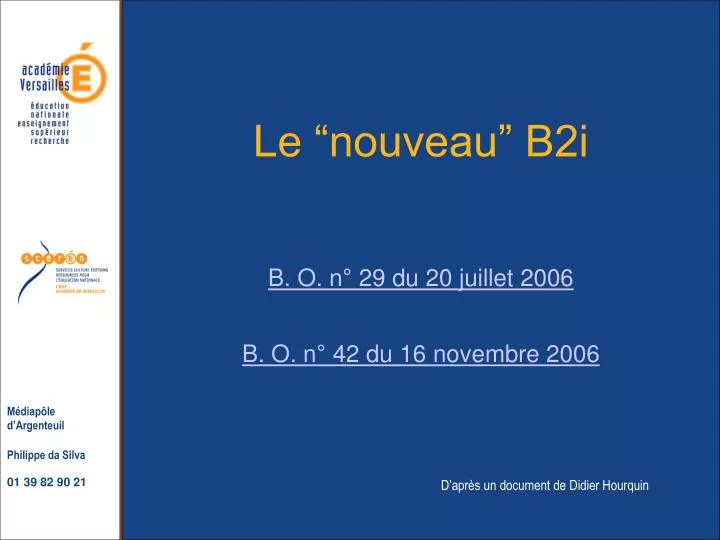 le nouveau b2i b o n 29 du 20 juillet 2006 b o n 42 du 16 novembre 2006