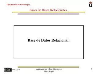 Bases de Datos Relacionales.