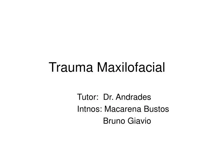 trauma maxilofacial