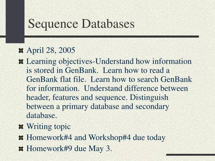 sequence databases