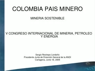 COLOMBIA PAIS MINERO