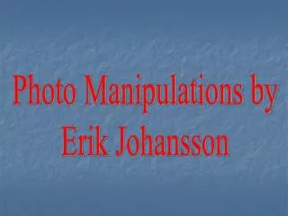 Photo Manipulations by Erik Johansson