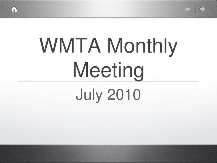 wmta monthly meeting