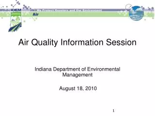 Air Quality Information Session