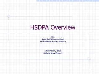 HSDPA Overview