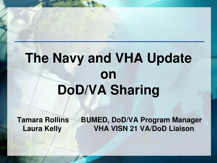 the navy and vha update on dod va sharing
