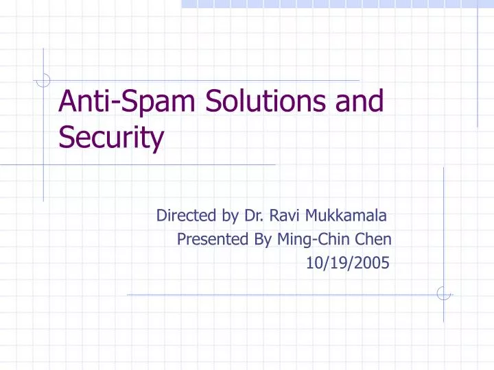 anti spam solutions and security