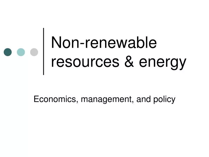 non renewable resources energy