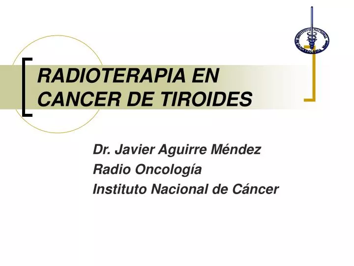 radioterapia en cancer de tiroides