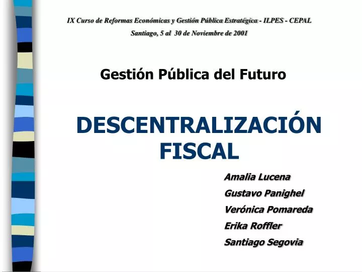 descentralizaci n fiscal