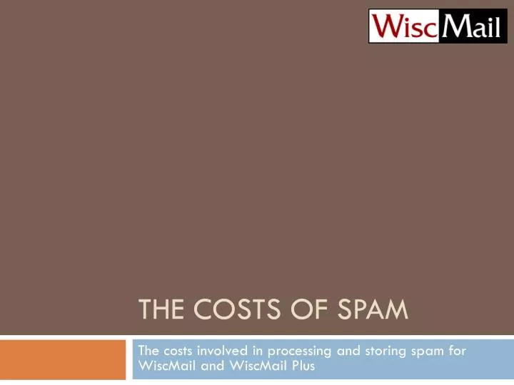 the costs of spam