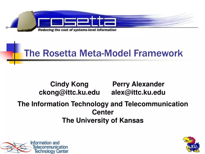 the rosetta meta model framework