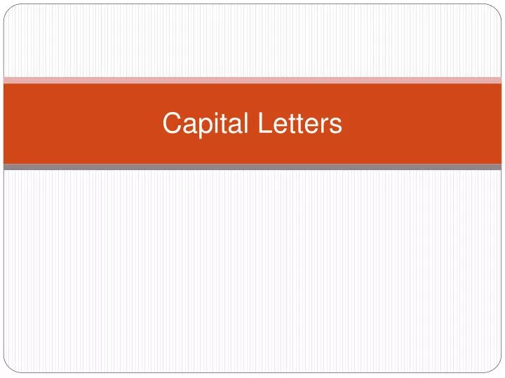 capital letters