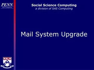 Social Science Computing a division of SAS Computing