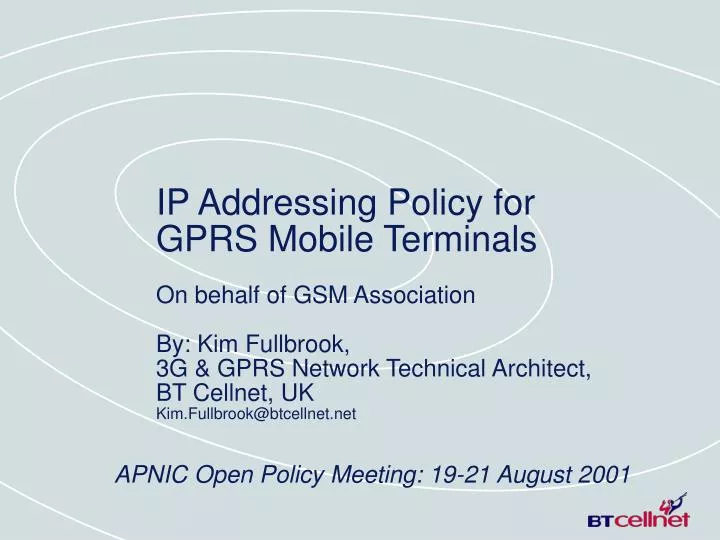 apnic open policy meeting 19 21 august 2001
