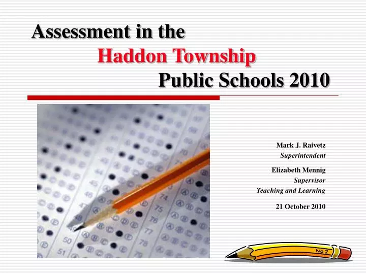 assessment in the haddon township public schools 2010