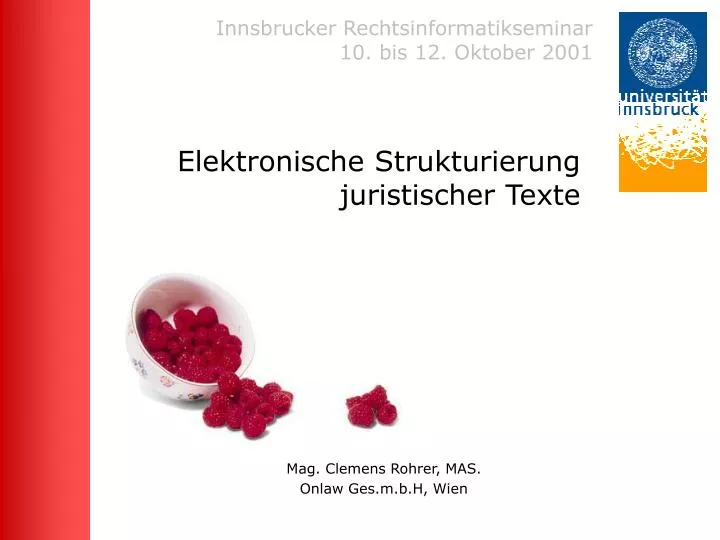 elektronische strukturierung juristischer texte