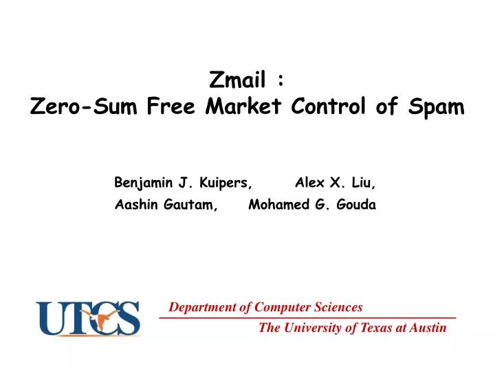 zmail zero sum free market control of spam