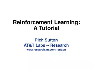 Reinforcement Learning: A Tutorial