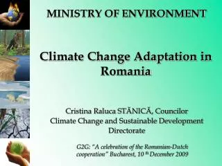 Climate Change Adaptation in Romania
