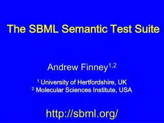 The SBML Semantic Test Suite