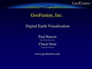 GeoFusion, Inc.