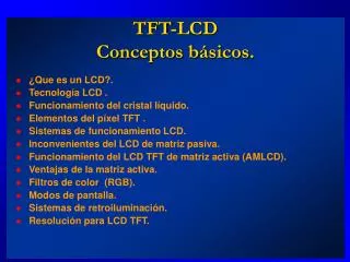 tft lcd conceptos b sicos