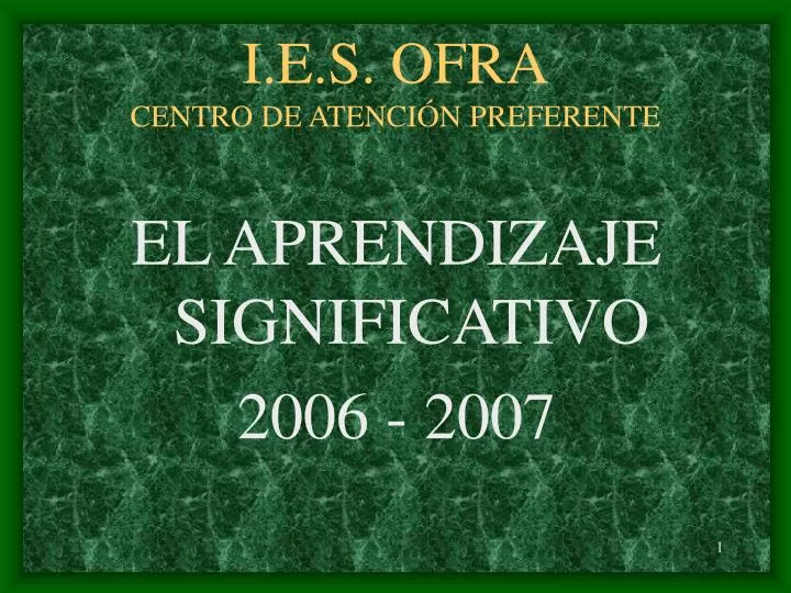 i e s ofra centro de atenci n preferente