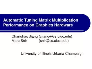 Automatic Tuning Matrix Multiplication Performance on Graphics Hardware