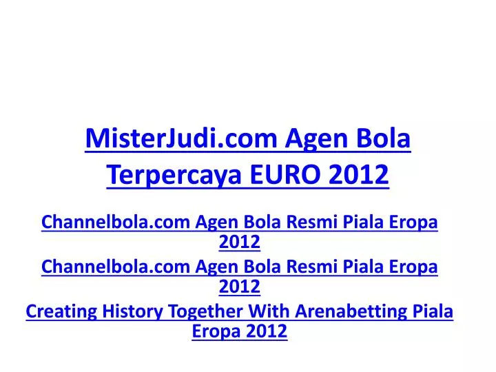 misterjudi com agen bola terpercaya euro 2012