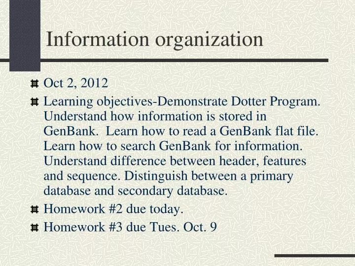 information organization