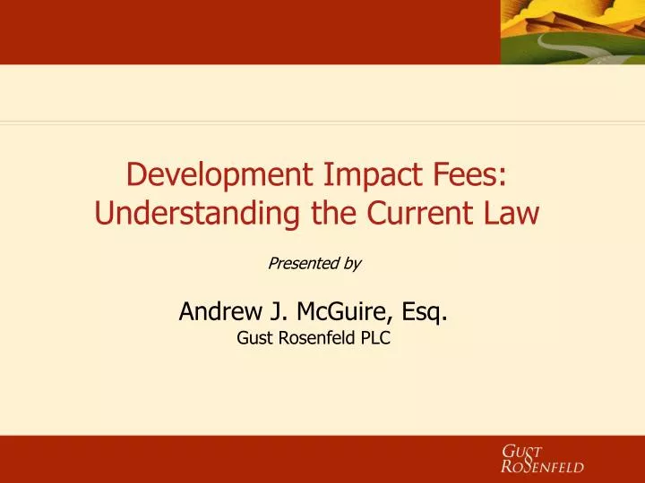 development impact fees understanding the current law