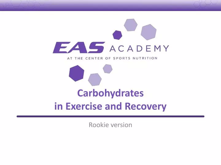 carbohydrates in exercise and recovery