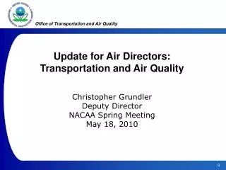 Office of Transportation and Air Quality