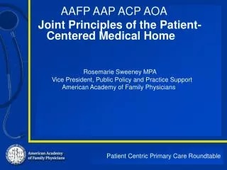Patient Centric Primary Care Roundtable