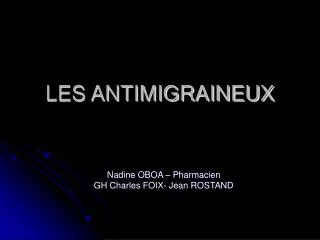 les antimigraineux