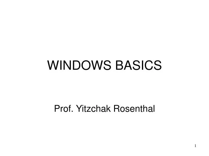 windows basics