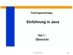 Einführung in Java - slide 1