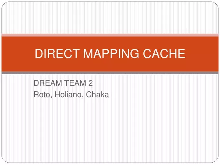 direct mapping cache